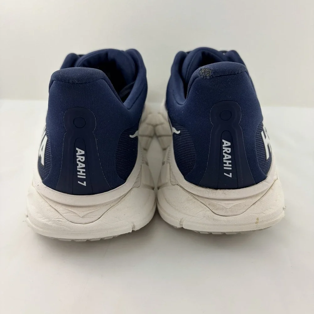 HOKA Arahi 7 Mens 11.5 D Outer Space White Navy Running Shoes 1147850-OPC
